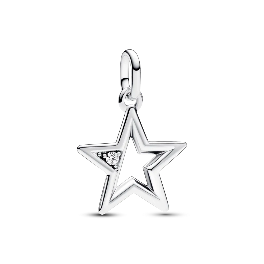 Hoa tai bạc charm ngôi sao nhỏ